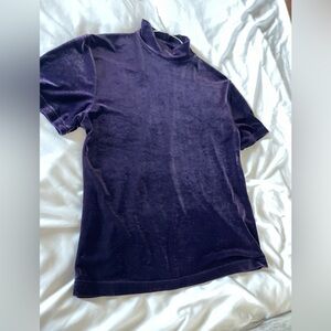 Women’s Purple Velvet mock neck
